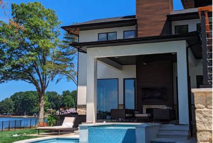 Stucco Pool House